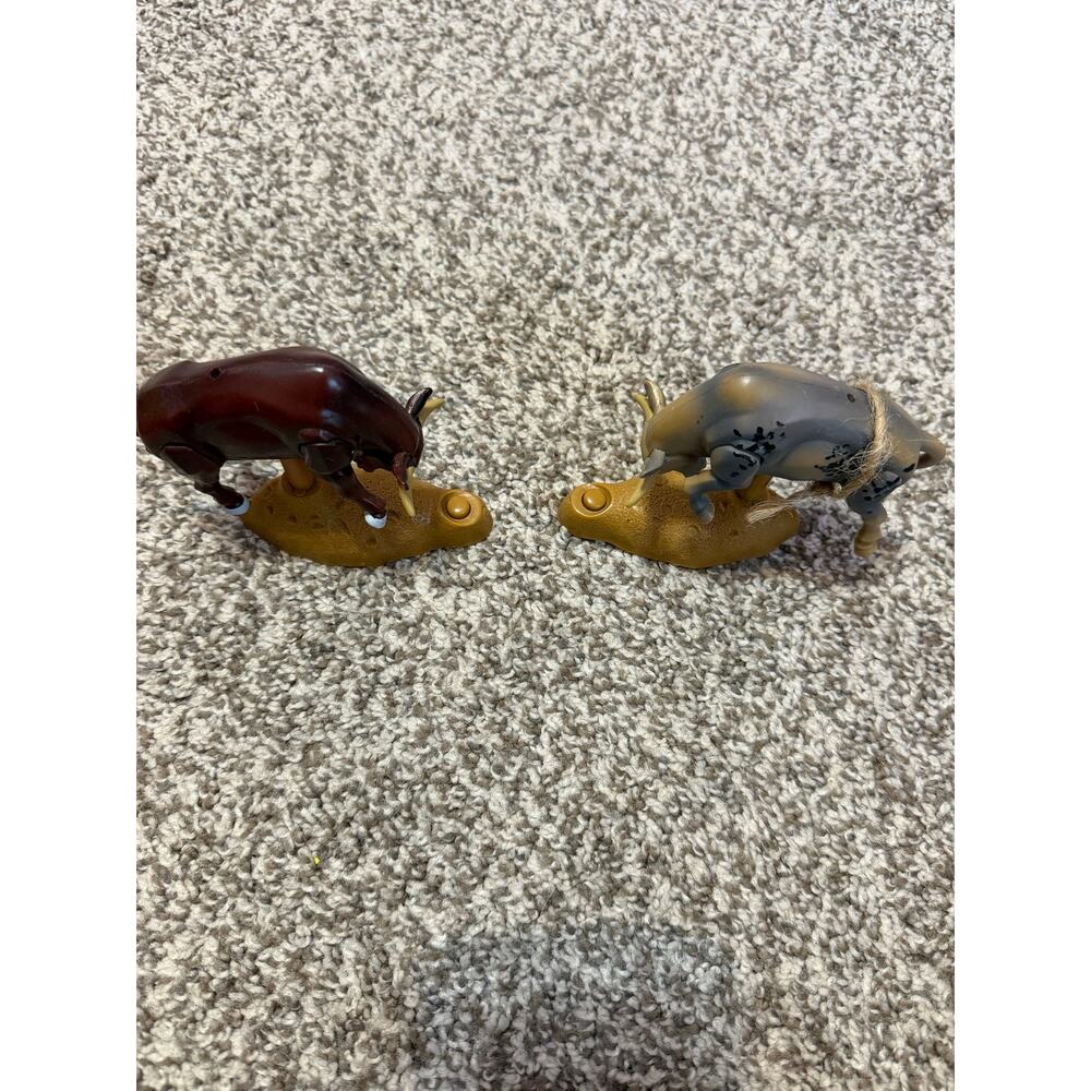 Vintage New-Ray Popak Rodeo Bull Rider Replacement Figures Set Push Button